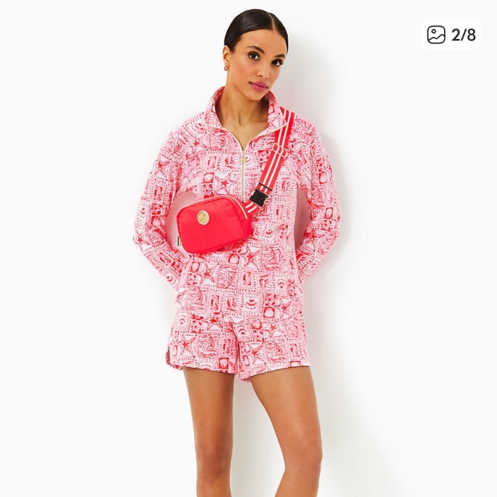 Lilly Pulitzer Skipper Popover in Mizner Red Seaside Harbor NWOT